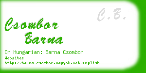 csombor barna business card